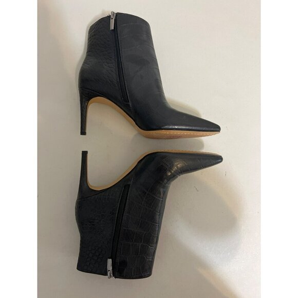 Vince Camuto Allost 9M/40 Leather Upper Croc Printed Bootie Side Zip Entry NWOB - Picture 6 of 8